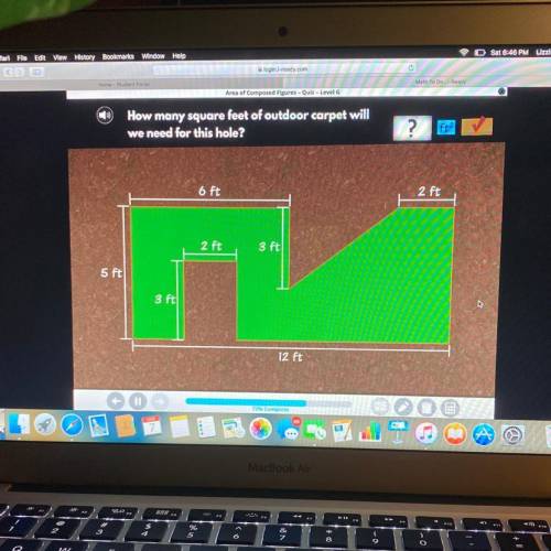 How many square feet of outdoor carpet will need for this hole?