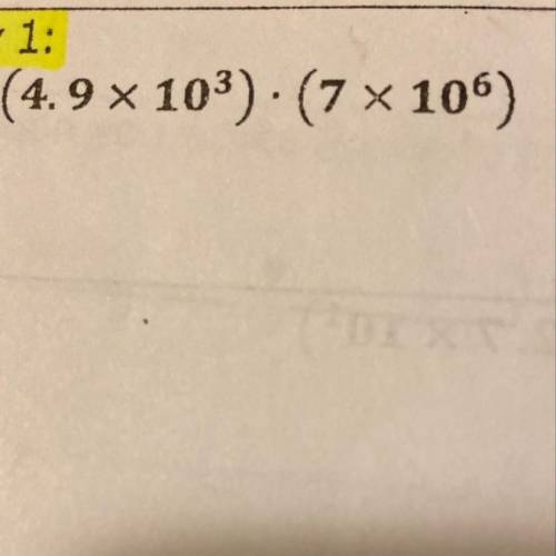 Multiply the following numbers and express the solution in scientific notation