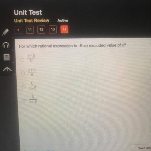 For which rational expression is -5 an excluded value of x?