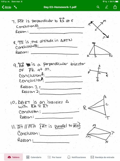 Homework-geometry Draw a co conclusion I need help with this guys ?