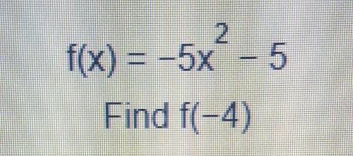 Please help Find f (-4)