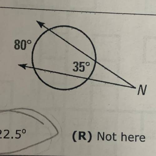 What is angle N? i know the answer is 22.5, but i need an explanation.