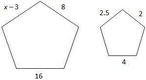 The polygons are similar, but not necessarily drawn to scale. Find the value of x.