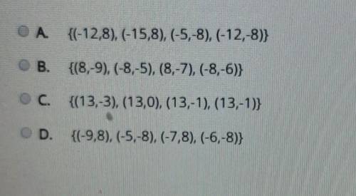 Which of the following pairs represent a function