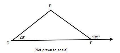 PLEASE ANSWER ASAP!! What is the measure of Angle DEF? 1. 45 degrees 2. 73 degrees 3. 107 degrees 4.