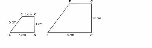 The two quadrilaterals below are similar. What is the length of EF? 9 cm  15 cm  17 cm  22 cm