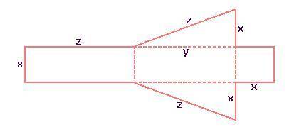 Help me out please If x = 10 cm, y = 24 cm, and z = 26 cm, what is the surface area of the geometric