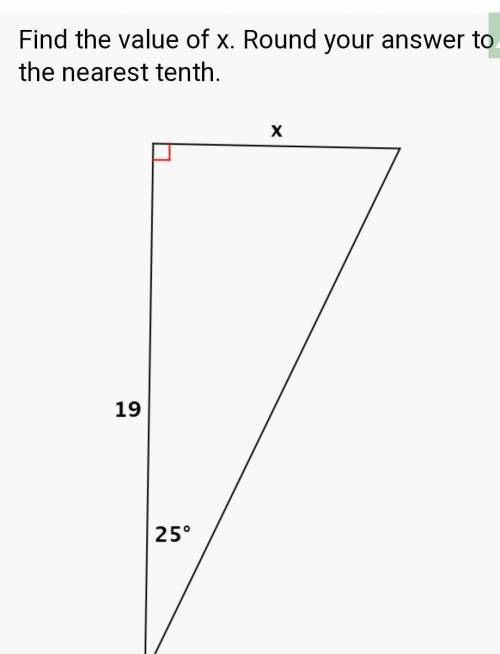 Find the value of X. Round answer to nearest tenth.
