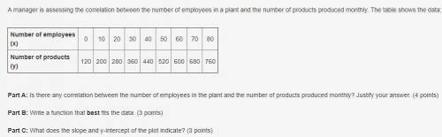 ANSWER ALL PARTS CORRECTLY