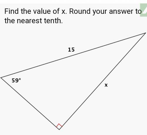 $#4 find the value of x. Round answer to nearest tenth please
