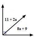 Which equation could be used to solve problems involving the relationships between the angles? A) 90