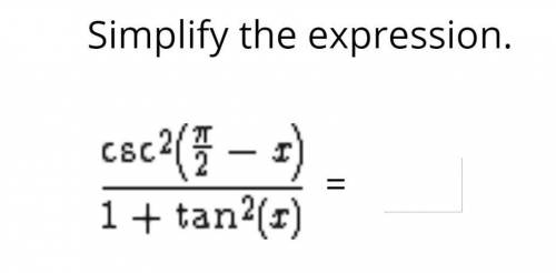 Simplify this expression. Trigonometry