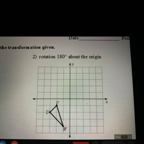 Rotation 180 degrees about the origin