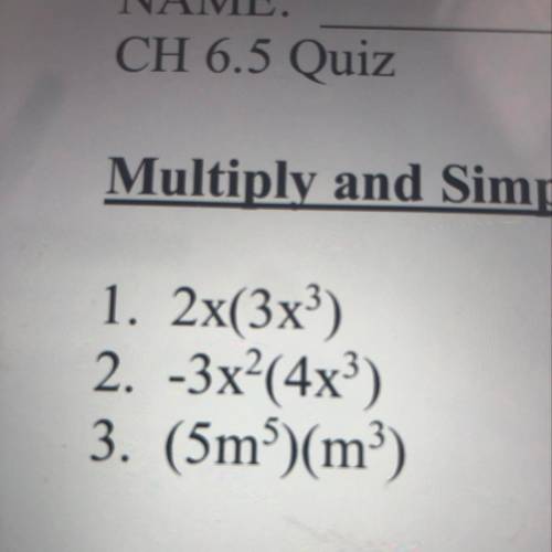 I need help on these three problems, it’s Multiplying and Simplifying polynomials