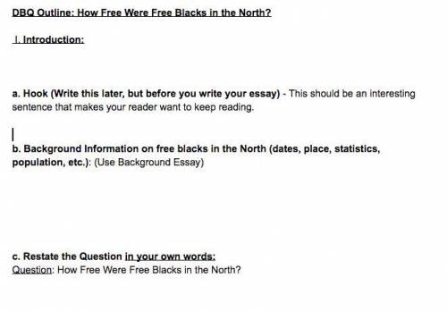 How Free Were Free Blacks in the North?MUST HAVE COMPLETE SENTENCESHAVE PARAGRAPHS