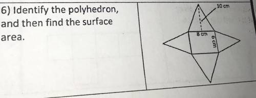 The polyhedron name and the surface area