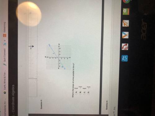 What is the slope of a line parallel to line p?  A: 3/2 B: -2/3 C:2/3 D: -3/2