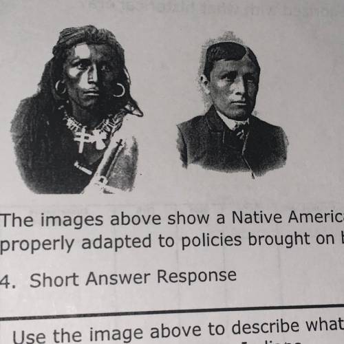 The images above show a Native American that survived disease and violence, and properly adapted to