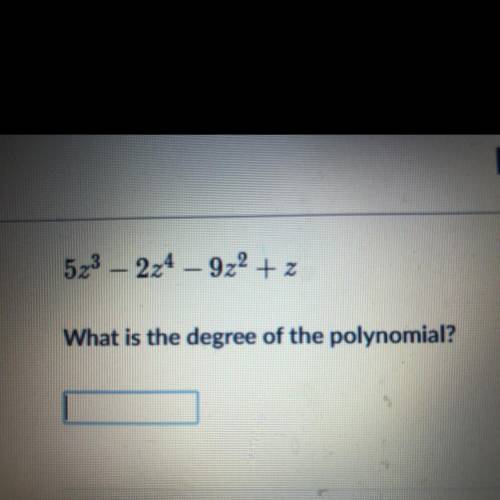 What is the degree of the polynomial?