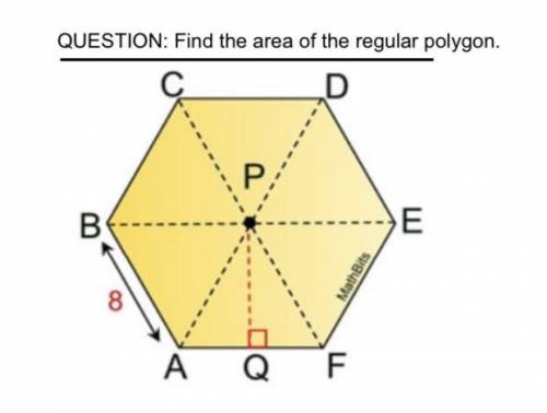 Find the area of the regular polygon... Uh how?