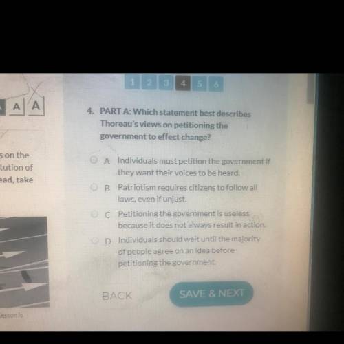 Need help answering this question for the excerpt from civil disobedience story