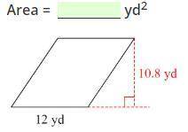 Find the area of the shape below.