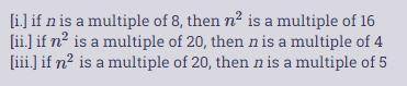 Consider the following statements concerning a positive integer n. Which of the statements are true?