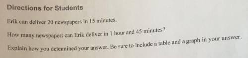 Erik can deliver 20 newspapers in 15 minutes. How many newspapers can Erik deliver in 1 hour and 45