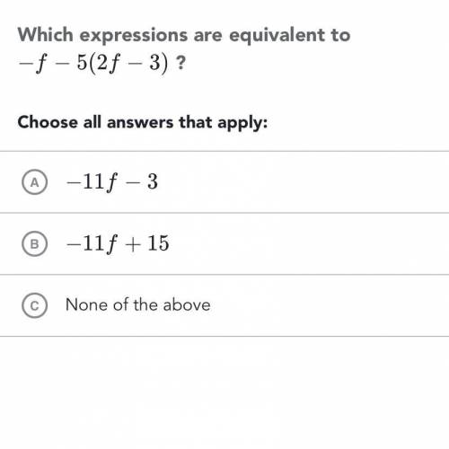 Which expressions are equivalent to?