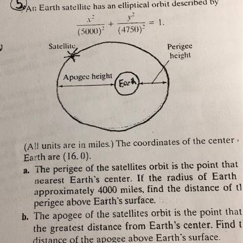 Conic Story problem  SHOW WORK WILL MARK BRAINLIEST