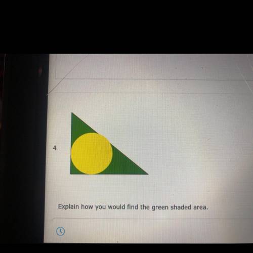 Explain how you would find the green shaded area.