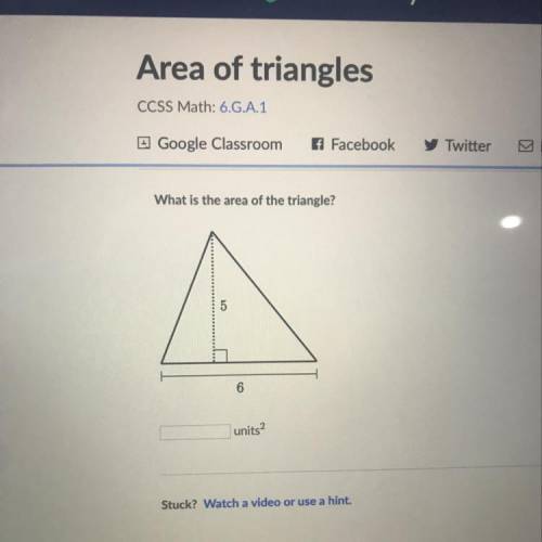What is the area of the triangle?