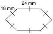 Which of the following expressions could be used to find the perimeter of this figure? P = 4(18 mm)