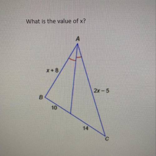 What is the value of x?  A. 27 B. 12 C. 25 D. 14