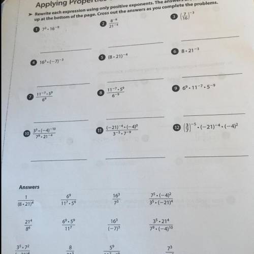 I need help with the first one only just so I can understand the rest of them