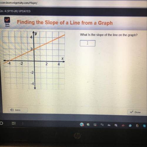 What is the slope of the line on the graph?