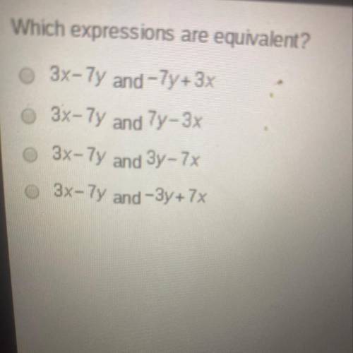 Which expressions are equivalent?