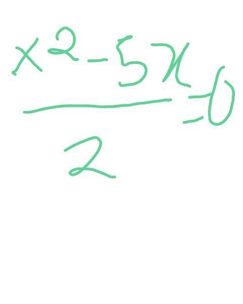 Solve the quadratic equation X^2-5X÷2=0