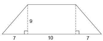 What is the area of this trapezoid? Enter your answer in the box. units2