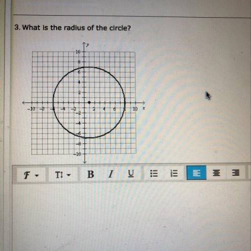 What is the radius of the circle without the equation to solve it?
