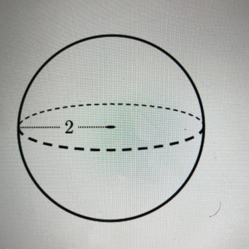 Find the volume of the sphere. Round your answer to the nearest tenth. O 33.5 O 25.1 O16.8 O 10.7