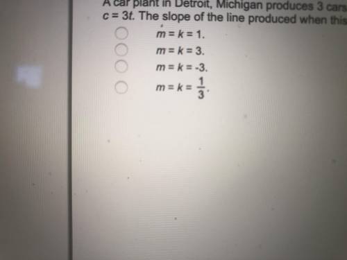 A car plant in Detroit, Michigan produces 3 cars every hour. The formula for the relationship betwee