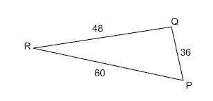 Using the value found in the previous question, find the measure of angle R and the measure of angle