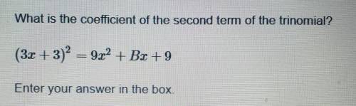 What is the coefficient of the second term of the trinomial?