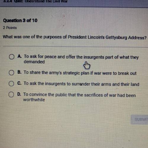 What was one of the purposes of President Lincoln's Gettysburg Address?