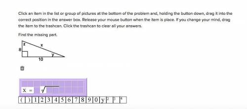 PLEASE HELP Short leg= 8 , Long leg=10 i need the hypotenuse but below i dont understand how to answ