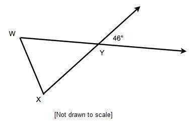 Please hurry on a time limit The diagram below shows the scalene triangle WXY. The measure of Angle