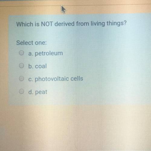 Which is NOT derived from living things?