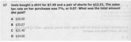 Question 17: SOL PreTest Pages 5 & 6 HELP ME PLEASE