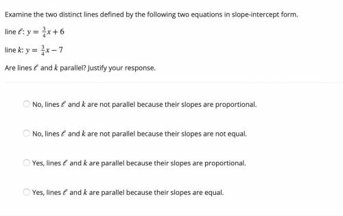 3. Please help. Are lines ℓ and k parallel? Justify your response.